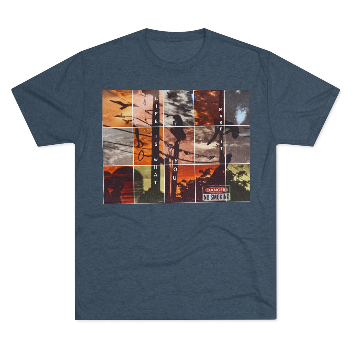 Life is what you make it Tee | Palm Silhouette Photo Grid Shirt