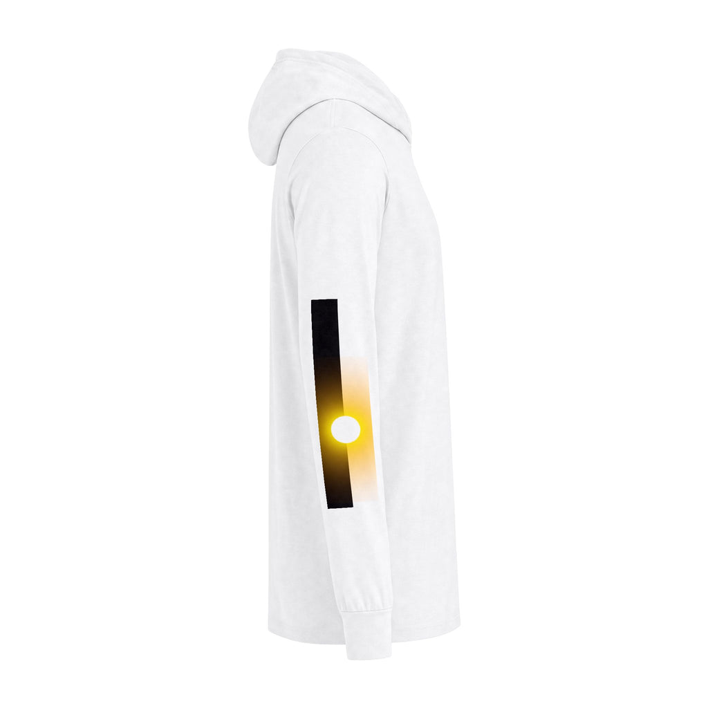 Yin Yang Moon Sun Face Hoodie | Celestial Minimalist Graphic Long Sleeve