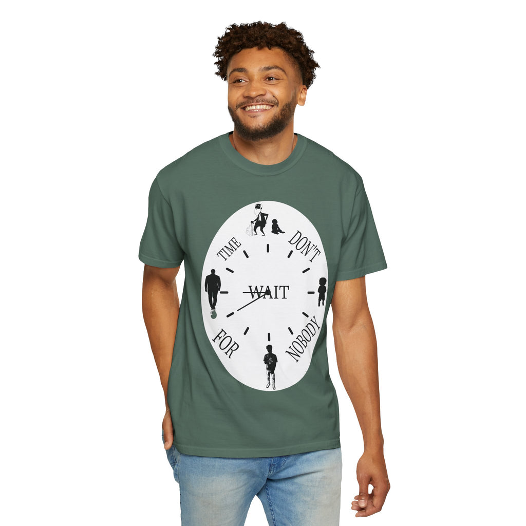 Time Don't Wait For Nobody T-shirt | Silhouette Clock Design