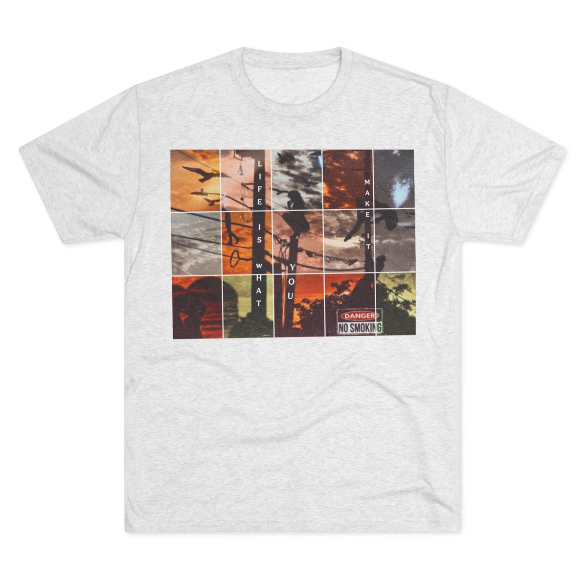 Life is what you make it Tee | Palm Silhouette Photo Grid Shirt