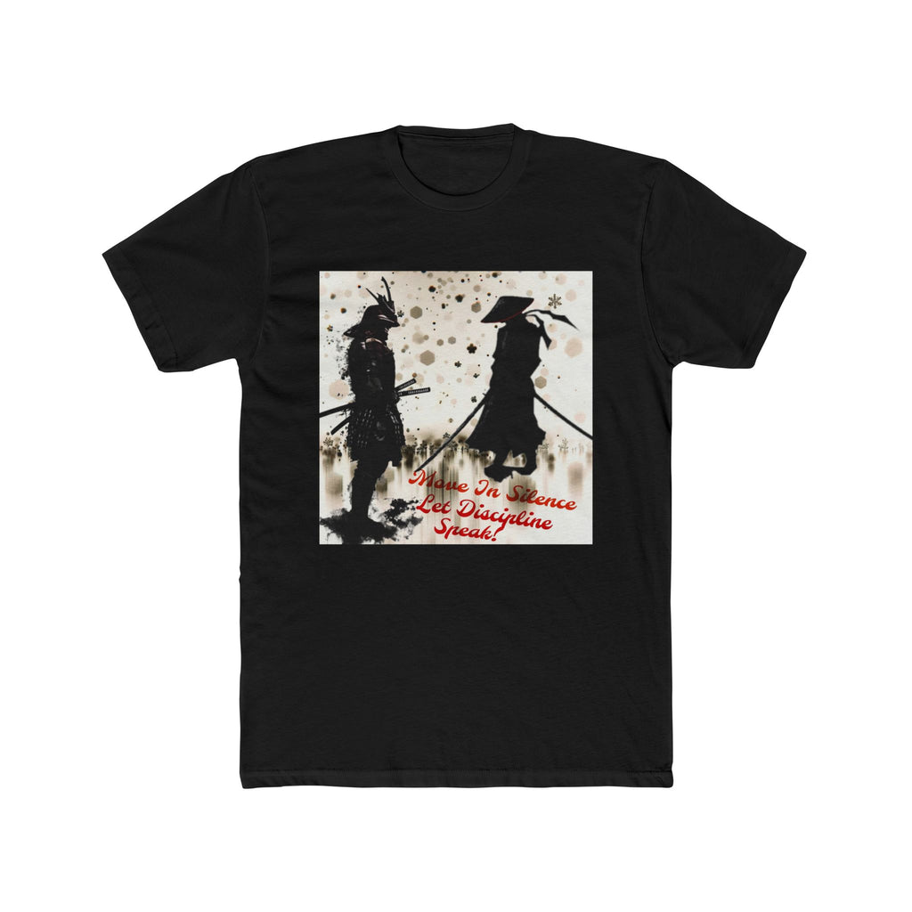 Samurai Silhouette Duel T-Shirt | Feudal Warriors, Ink Brush Art