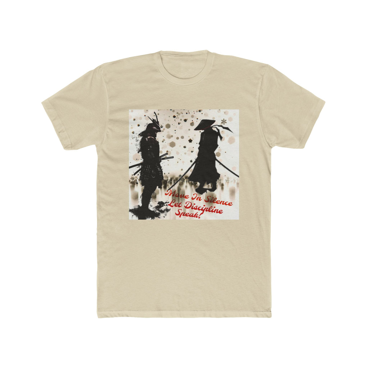 Samurai Silhouette Duel T-Shirt | Feudal Warriors, Ink Brush Art