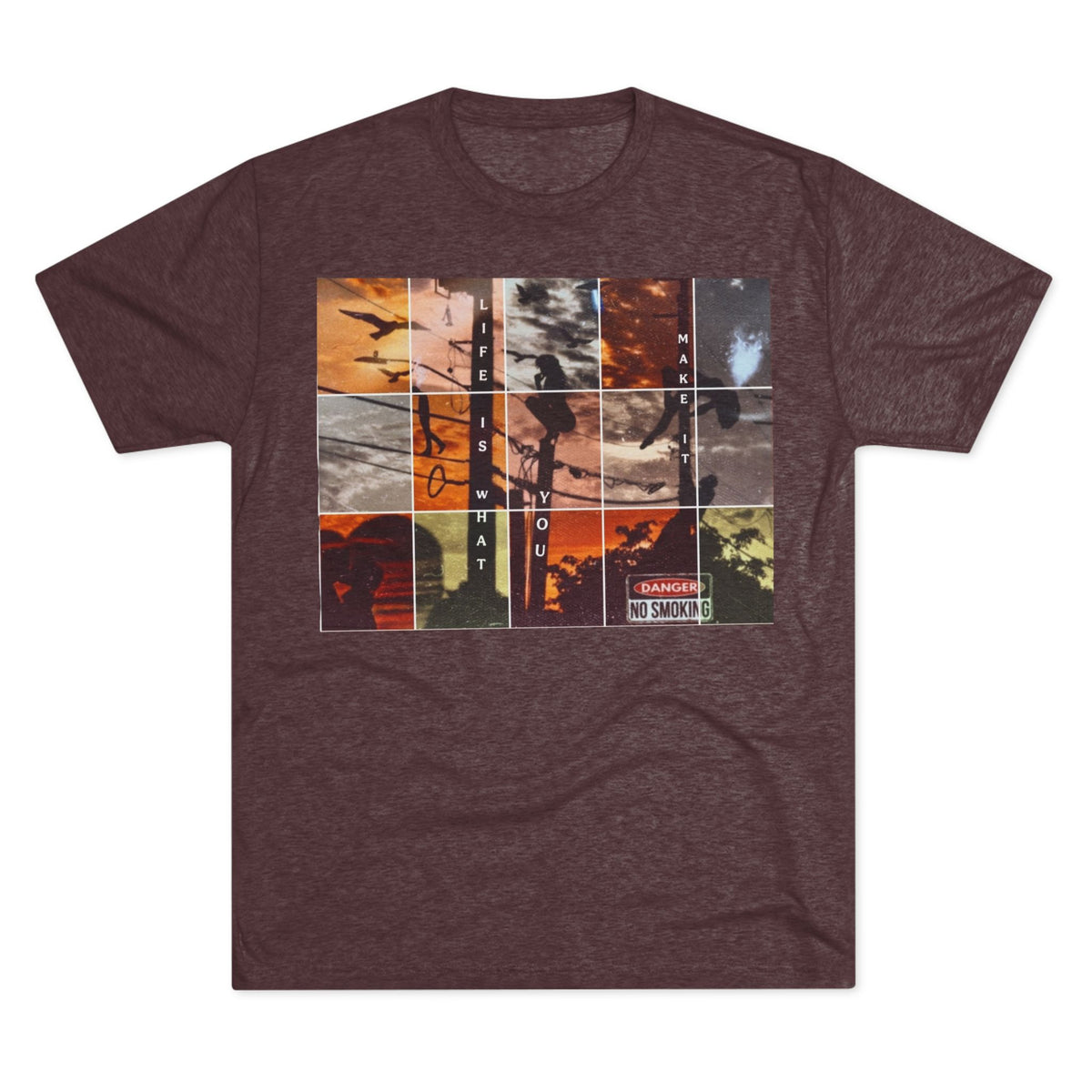 Life is what you make it Tee | Palm Silhouette Photo Grid Shirt