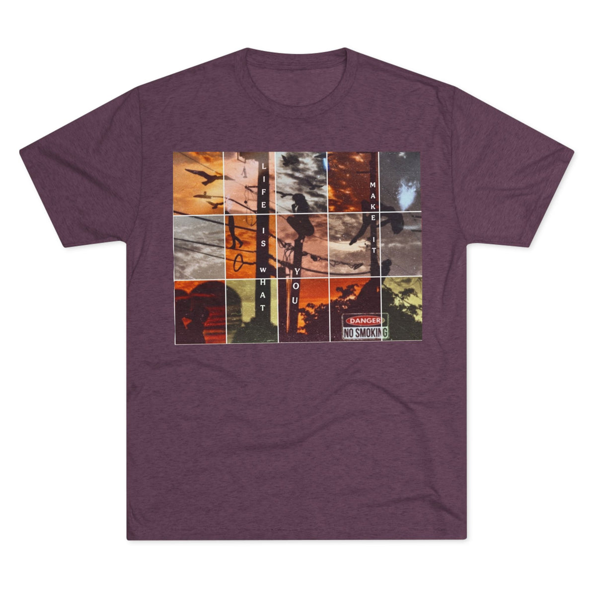 Life is what you make it Tee | Palm Silhouette Photo Grid Shirt
