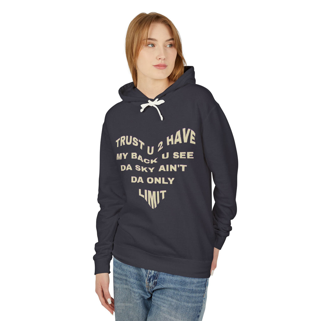 Hands Framing Galaxy Hoodie | Inspirational Heart Text Hoodie