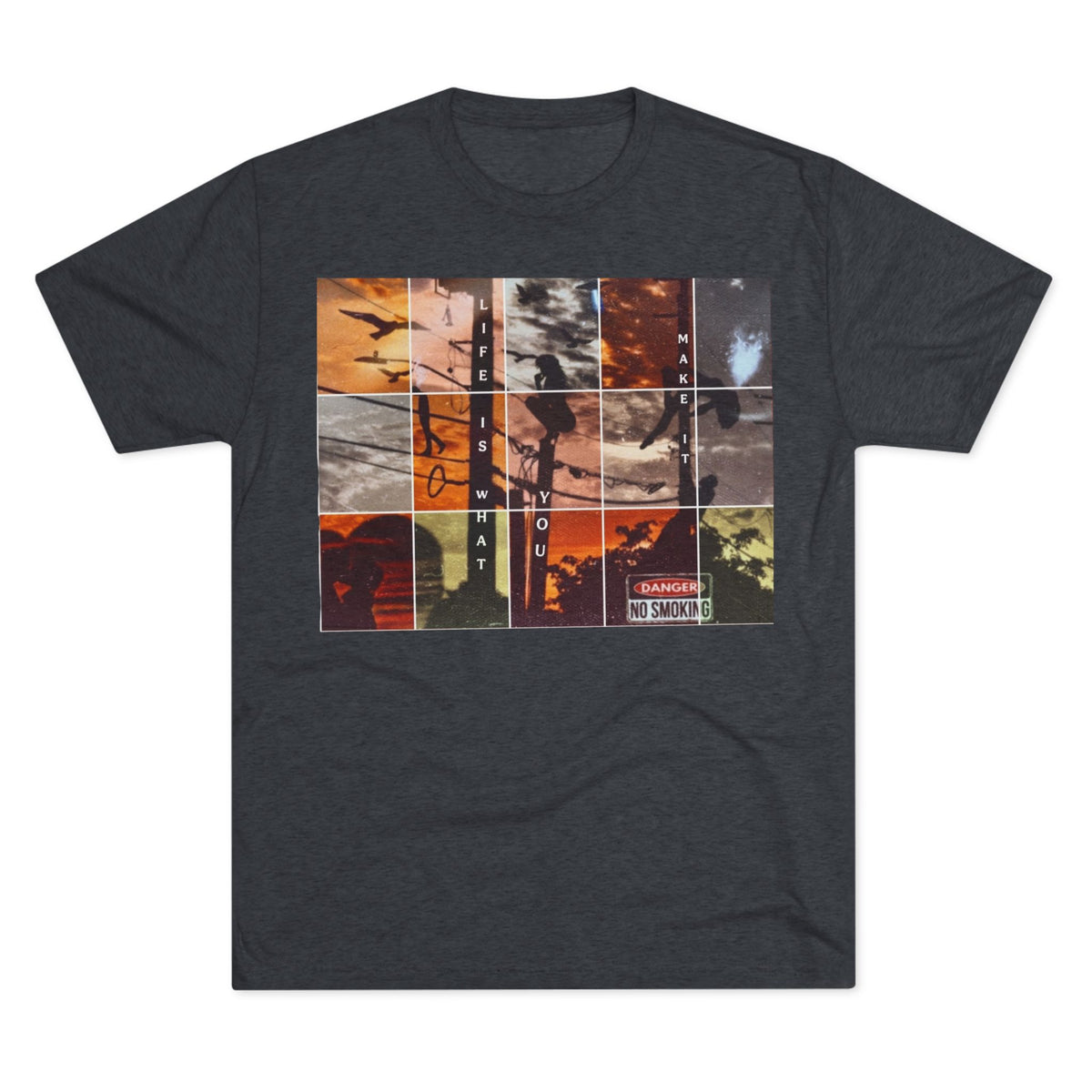 Life is what you make it Tee | Palm Silhouette Photo Grid Shirt