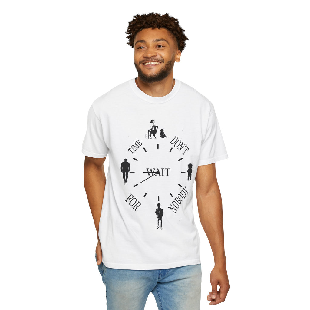 Time Don't Wait For Nobody T-shirt | Silhouette Clock Design