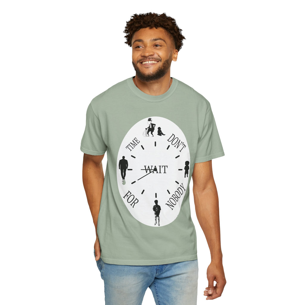 Time Don't Wait For Nobody T-shirt | Silhouette Clock Design