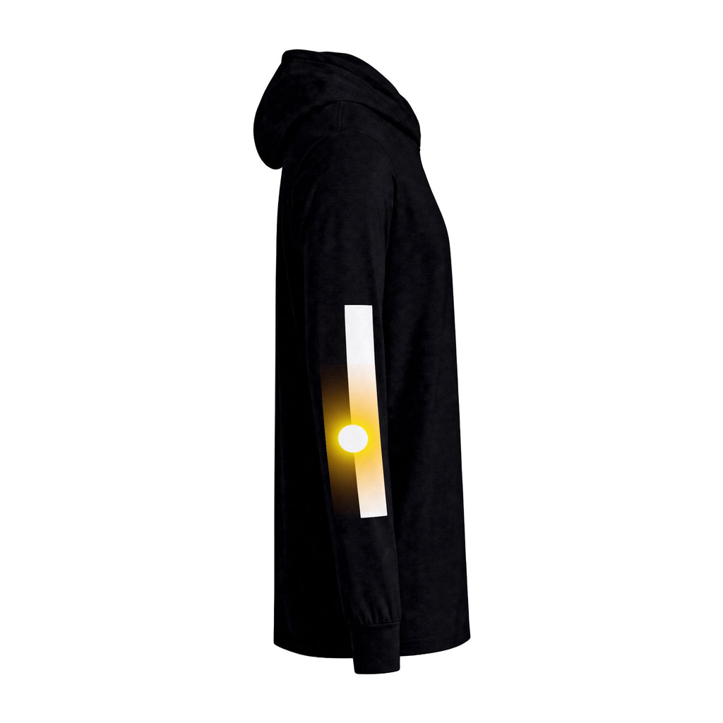 Yin Yang Moon Sun Face Hoodie | Celestial Minimalist Graphic Long Sleeve