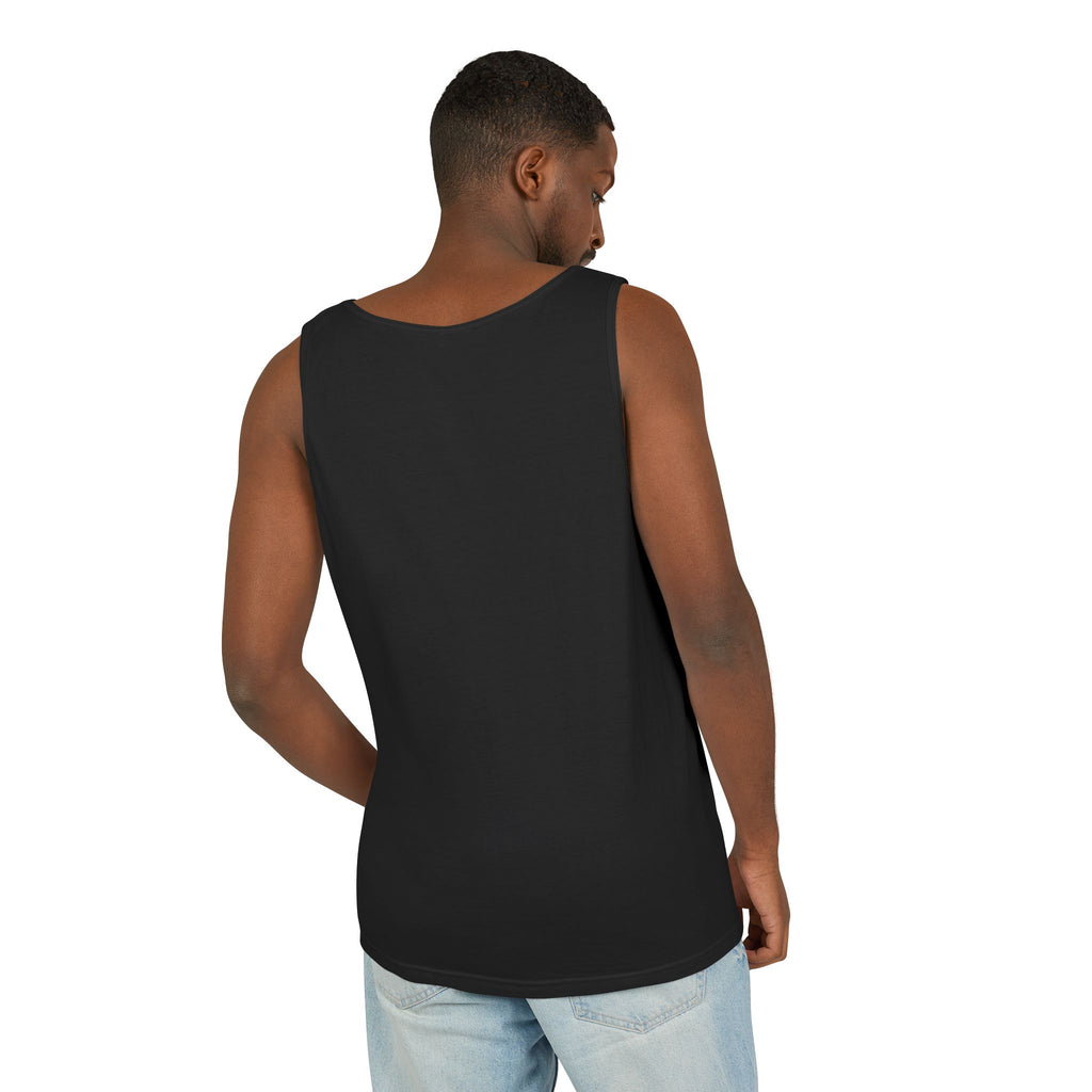 Time Don't Wait For Nobody clock silhouette Tank Top | minimalist quote, garment-dyed