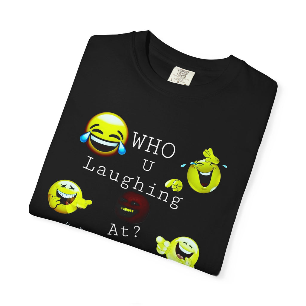 Laughing Emoji Faces T-shirt | Neon Smile Icons, Doodle Collage