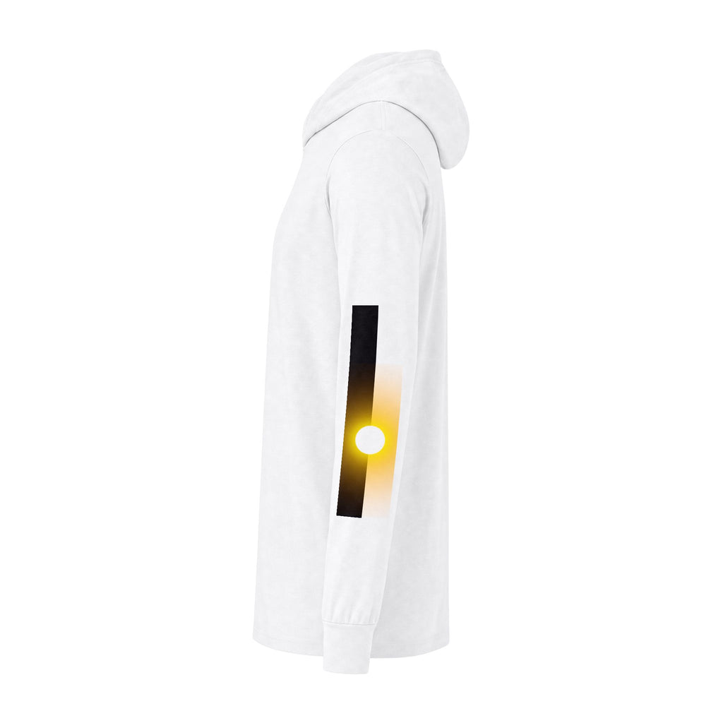Yin Yang Moon Sun Face Hoodie | Celestial Minimalist Graphic Long Sleeve