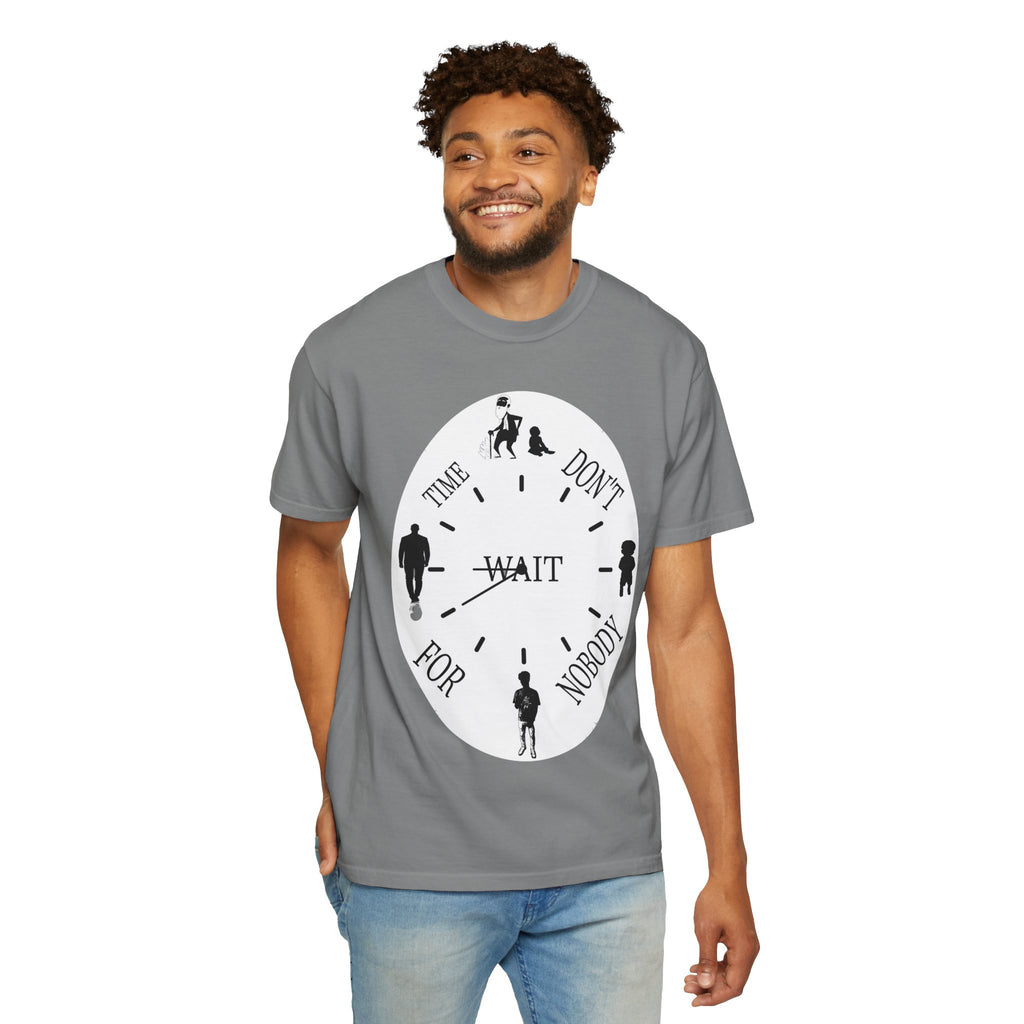 Time Don't Wait For Nobody T-shirt | Silhouette Clock Design