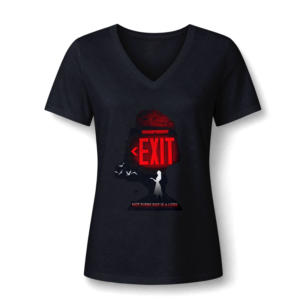 Exit Silhouette Graphic Tee | V-Neck T-Shirt