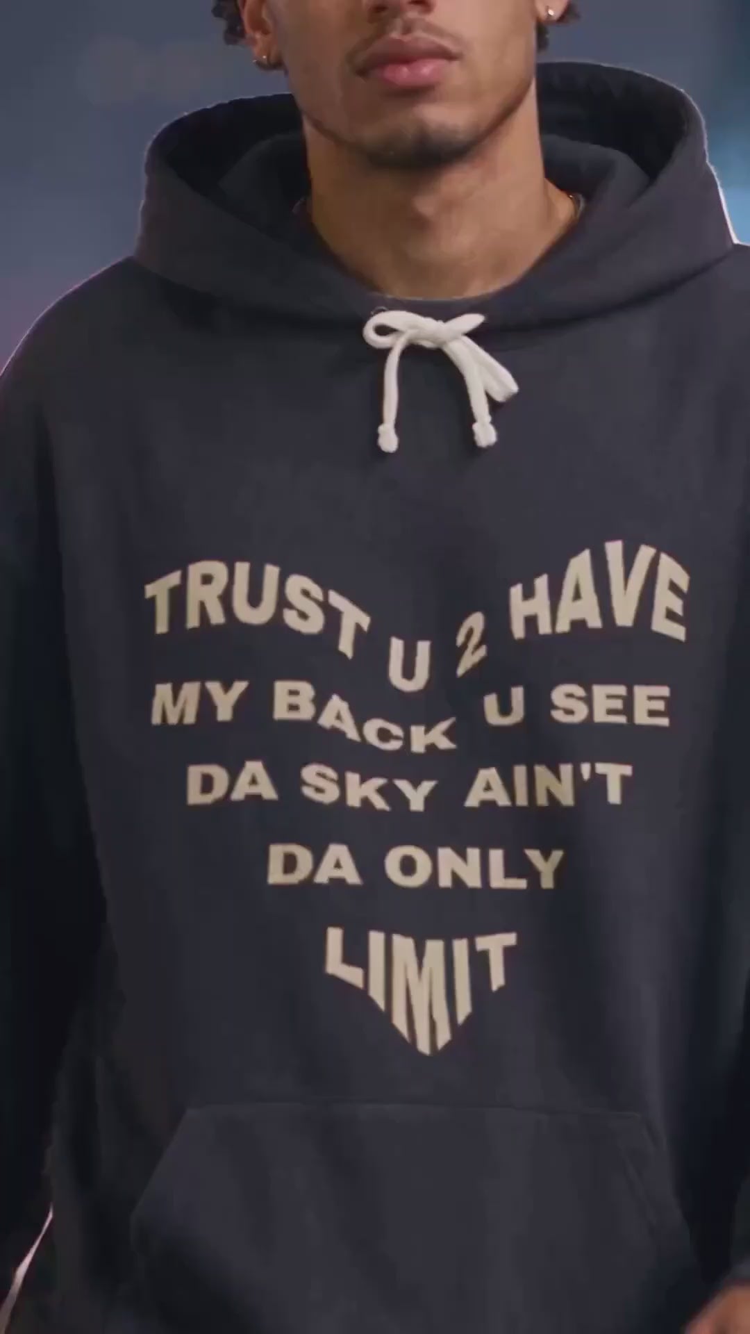 Hands Framing Galaxy Hoodie | Inspirational Heart Text Hoodie
